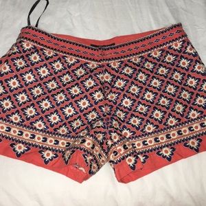 Orange with flower pattern shorts